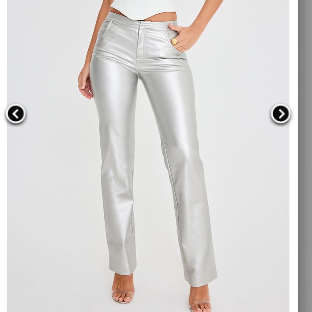 Mistress Rocks Shiny Silver Pants